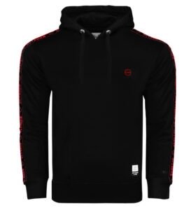Octagon Stripe Hoodie black/red